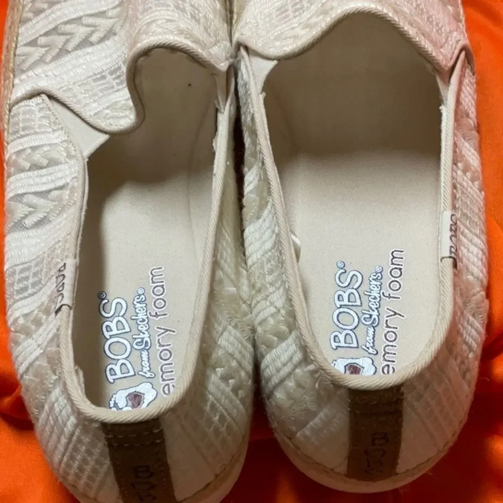 Bobs by Skechers 11 White Lace Mesh Sneakers - NWOT